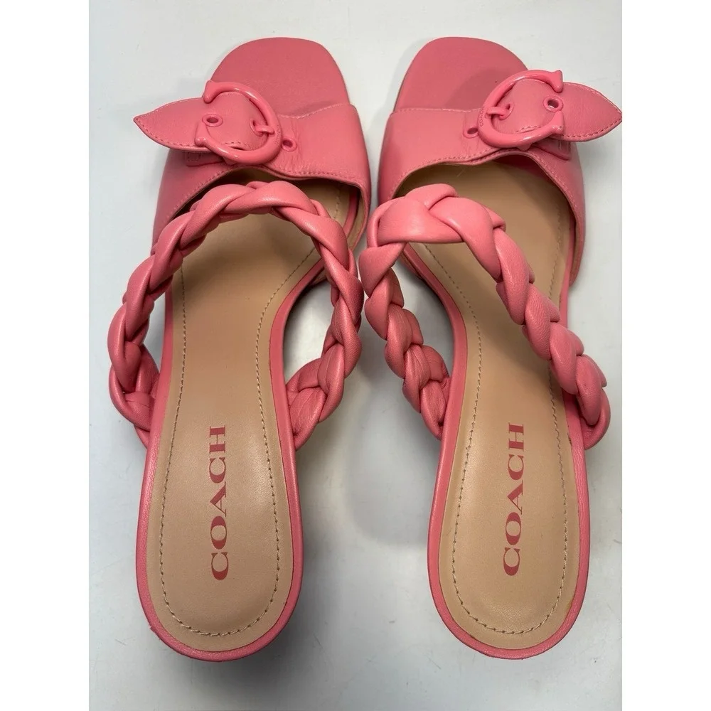 Coach Mollie Sandals Taffy Pink Baby Doll Summer Beach Size 10 MSRP: $165.00